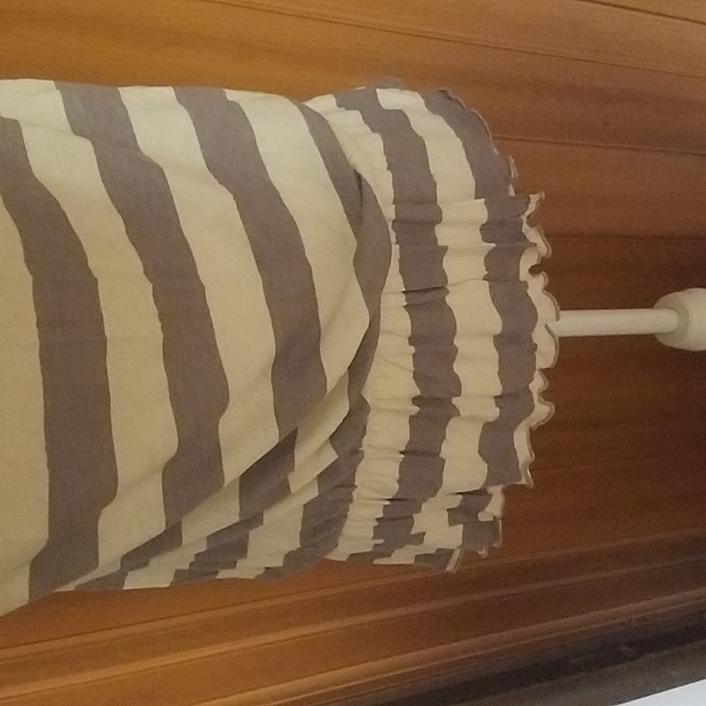 BACCI GREY STRIPED LACE TOP - Picture 3 of 6